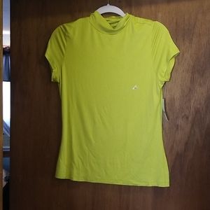 NWT YELLOW/GREEN MOCKNECK.  SZ L